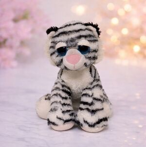 Aurora Black and White Plush Tiger